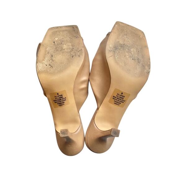 Express Elegant Slip On Heels Beige - Picture 6 of 7